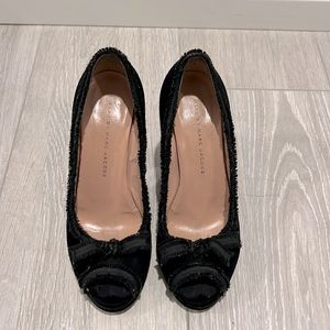 Peep-toes suede heels shoes by Marc Javobs